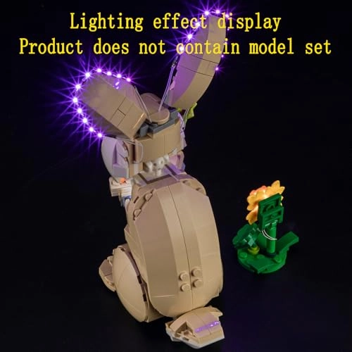 LED Light Kit for LEGO Cute Bunny Building Blocks Model 31162