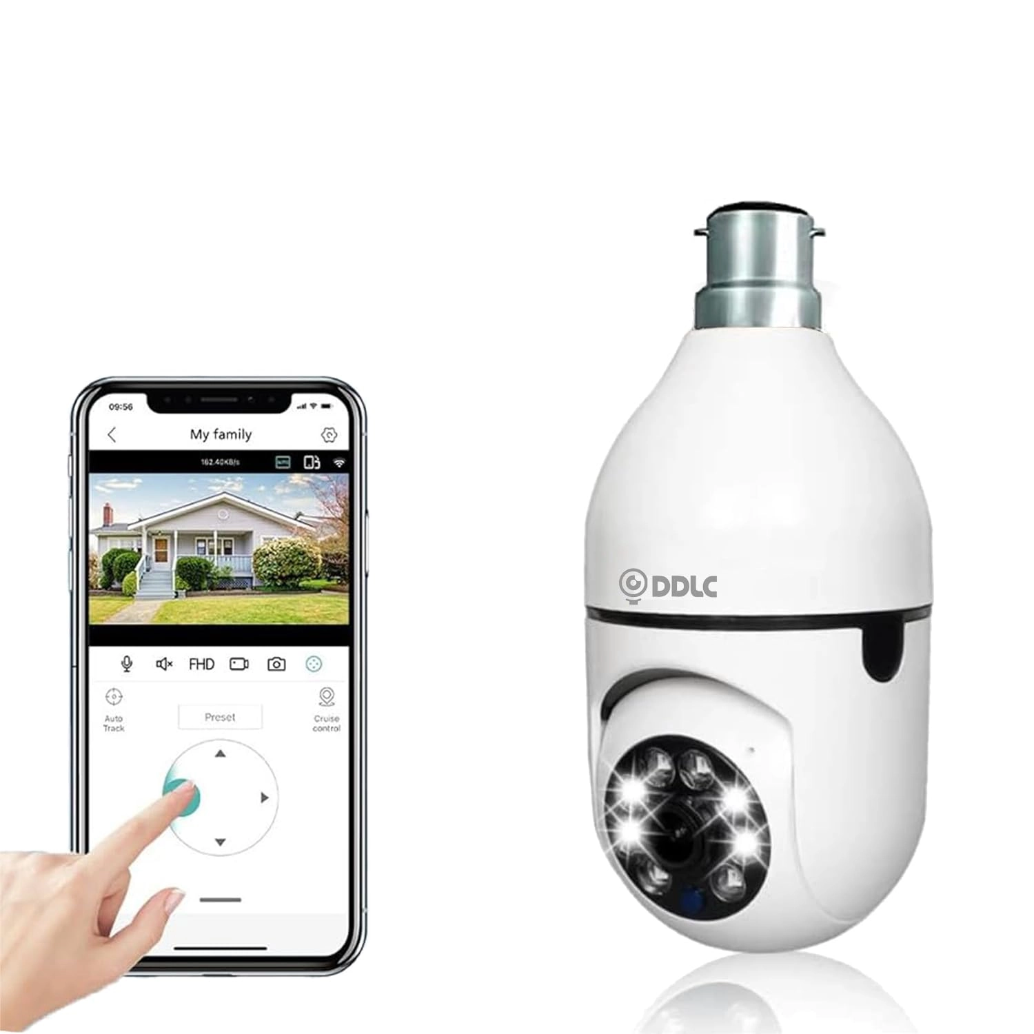 Bulb Light Wireless IP Camera 1080p