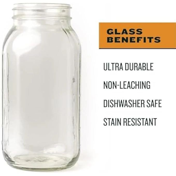 Cold Brew Mason Jar Pitcher - 64Oz Stainless Steel Mesh Filter