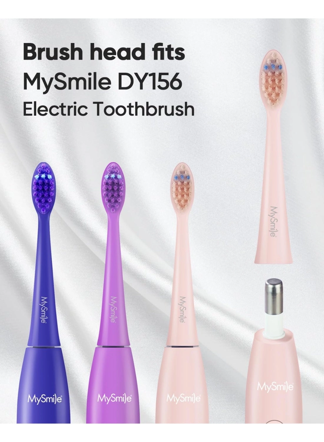DY156 - Electric Toothbrush Replacement Heads 3 Packs PINK
