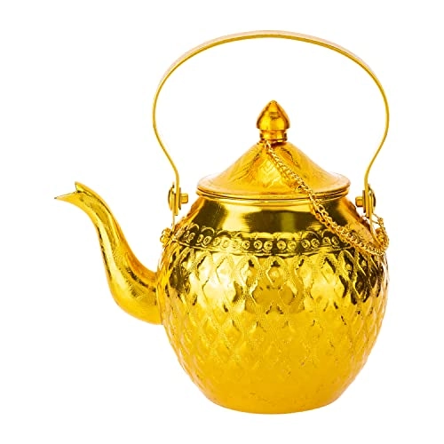 Arabian Alu Tea Kettle - 13 x 13 x 13 cm Gold
