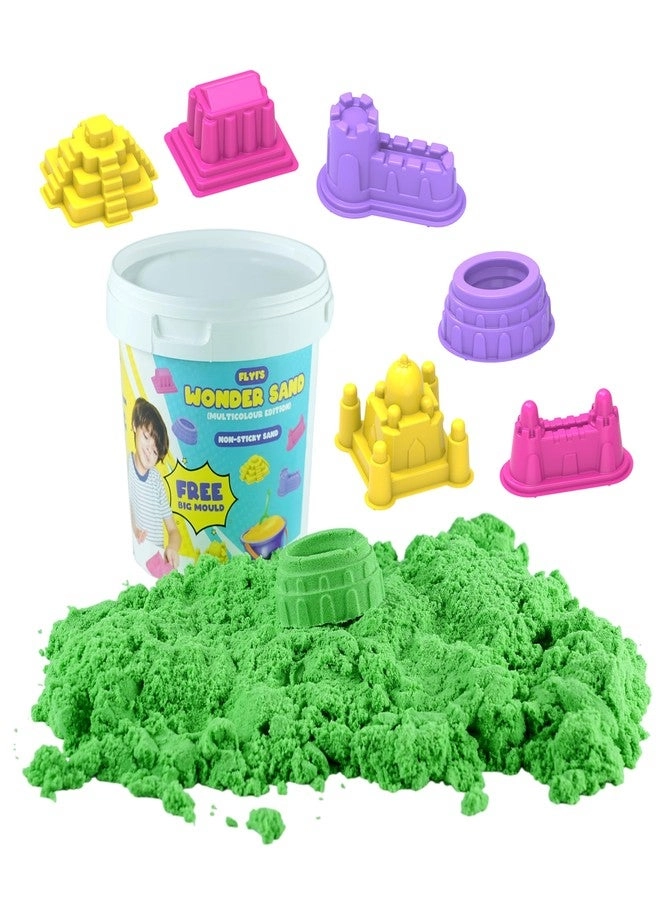 Kinetic Green Sand - with Moulds Non-Toxic 400 Gram