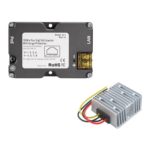 GigE PoE Injector - 150W 48-57V Gigabit Ethernet 1000Mbps