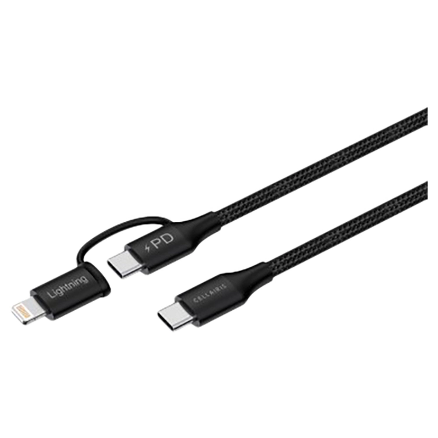 2-in-1 USB Cable USB-C to Lightning 1m