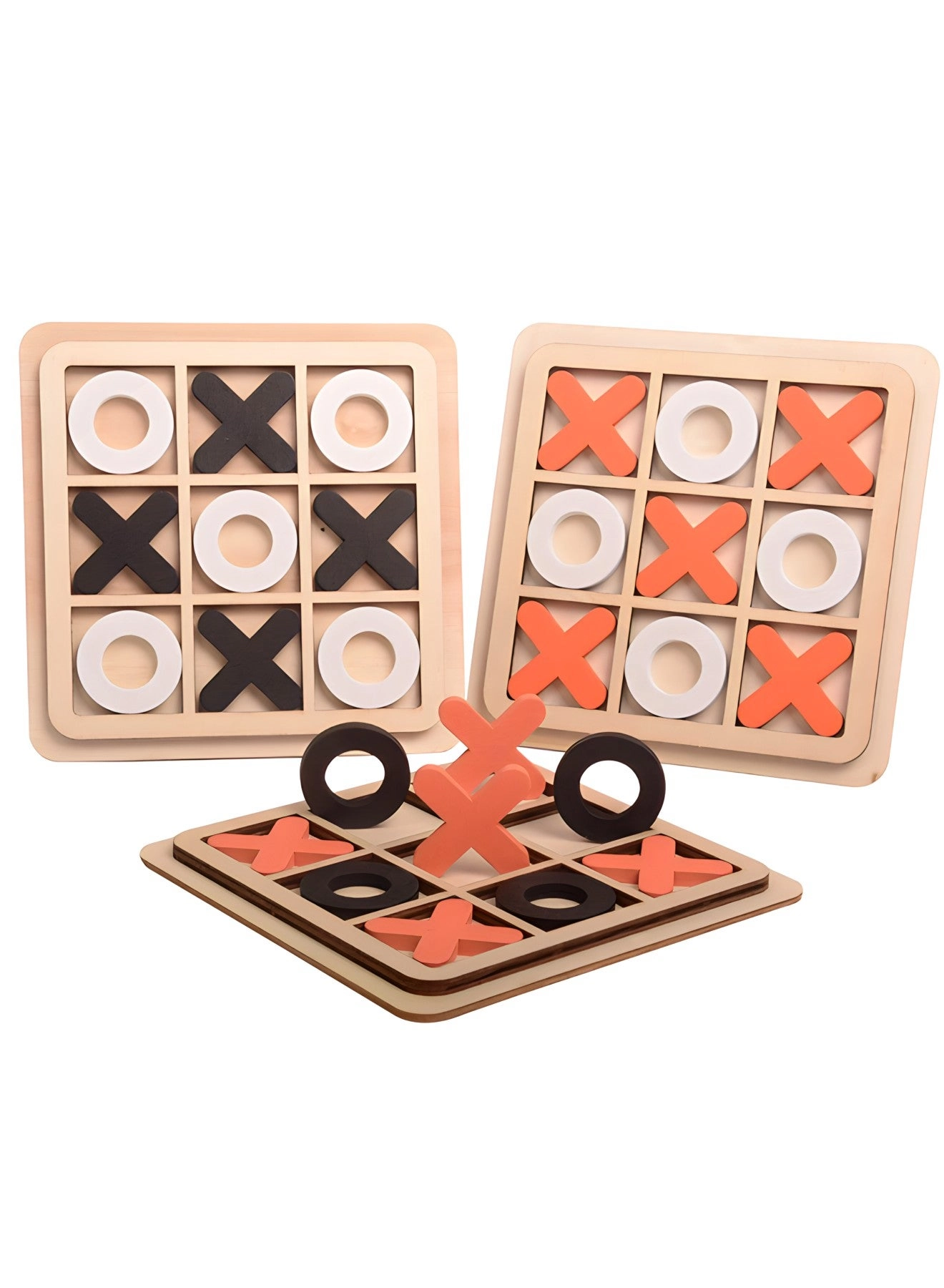 MAGIC VAULT Tic Tac Wooden Games Fun Puzzle Toys - Wooden Tic Tac Toe