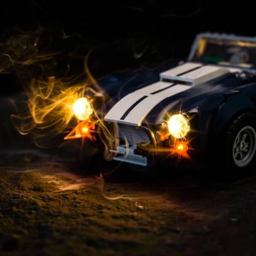 LED Light Set Compatible with Lego 10357 Shelby Cobra 427 S/C - Touch Dimmer Switch 2 light sources