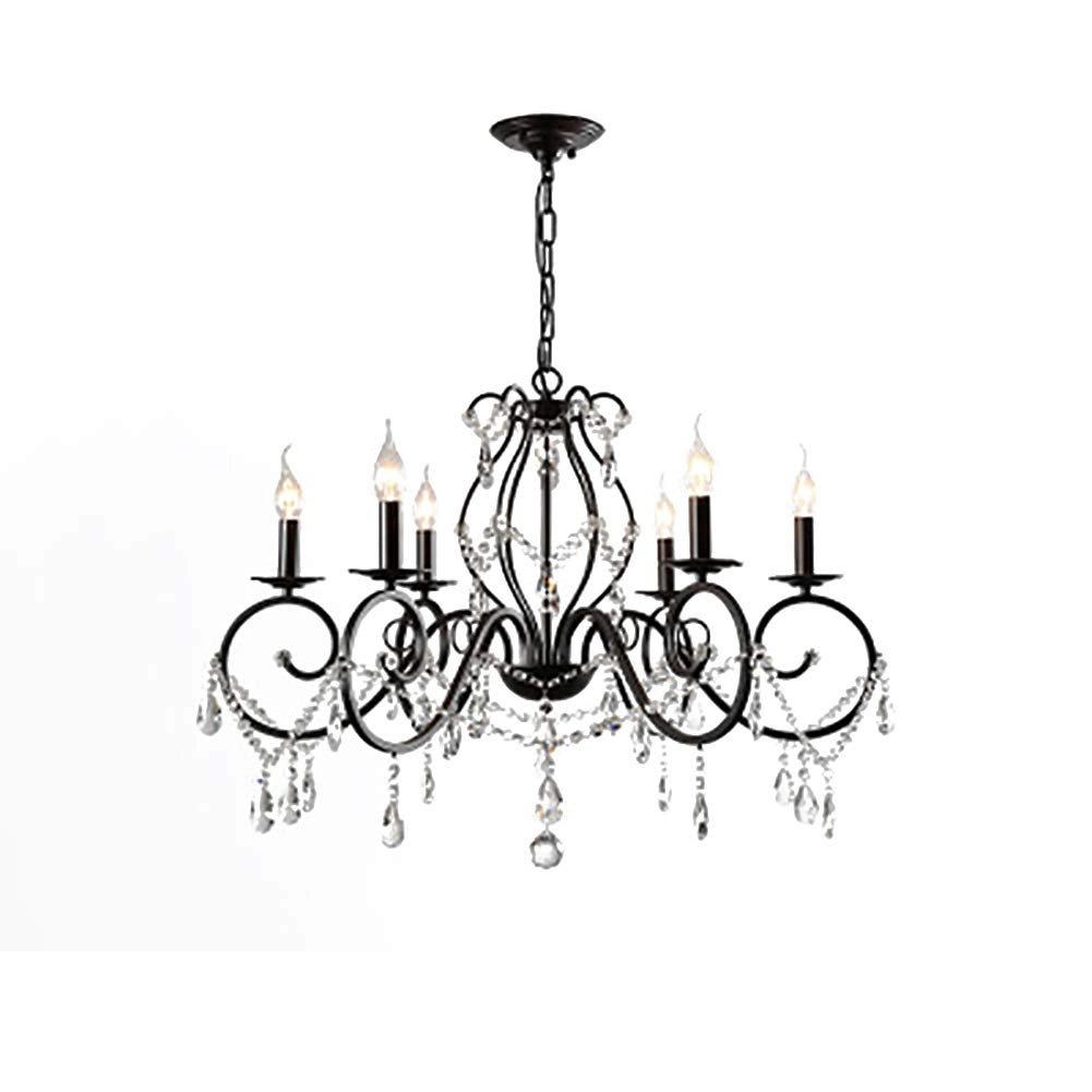 ZIYUER Vintage Candle Lights - 6 head Black