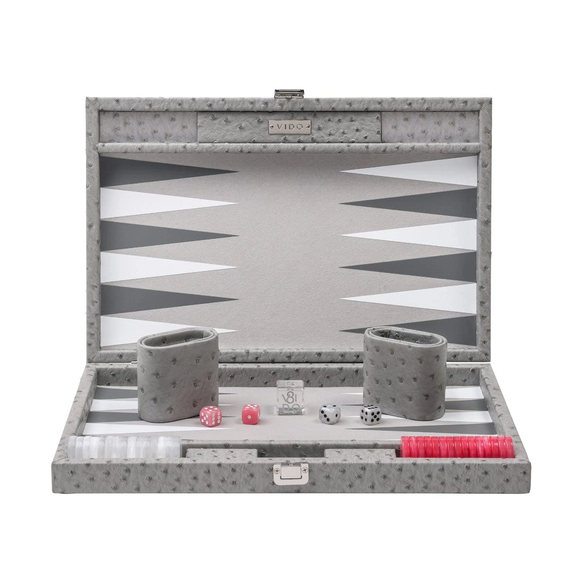 Backgammon Set - 15 inch Teal Green Alligator Vegan Leather