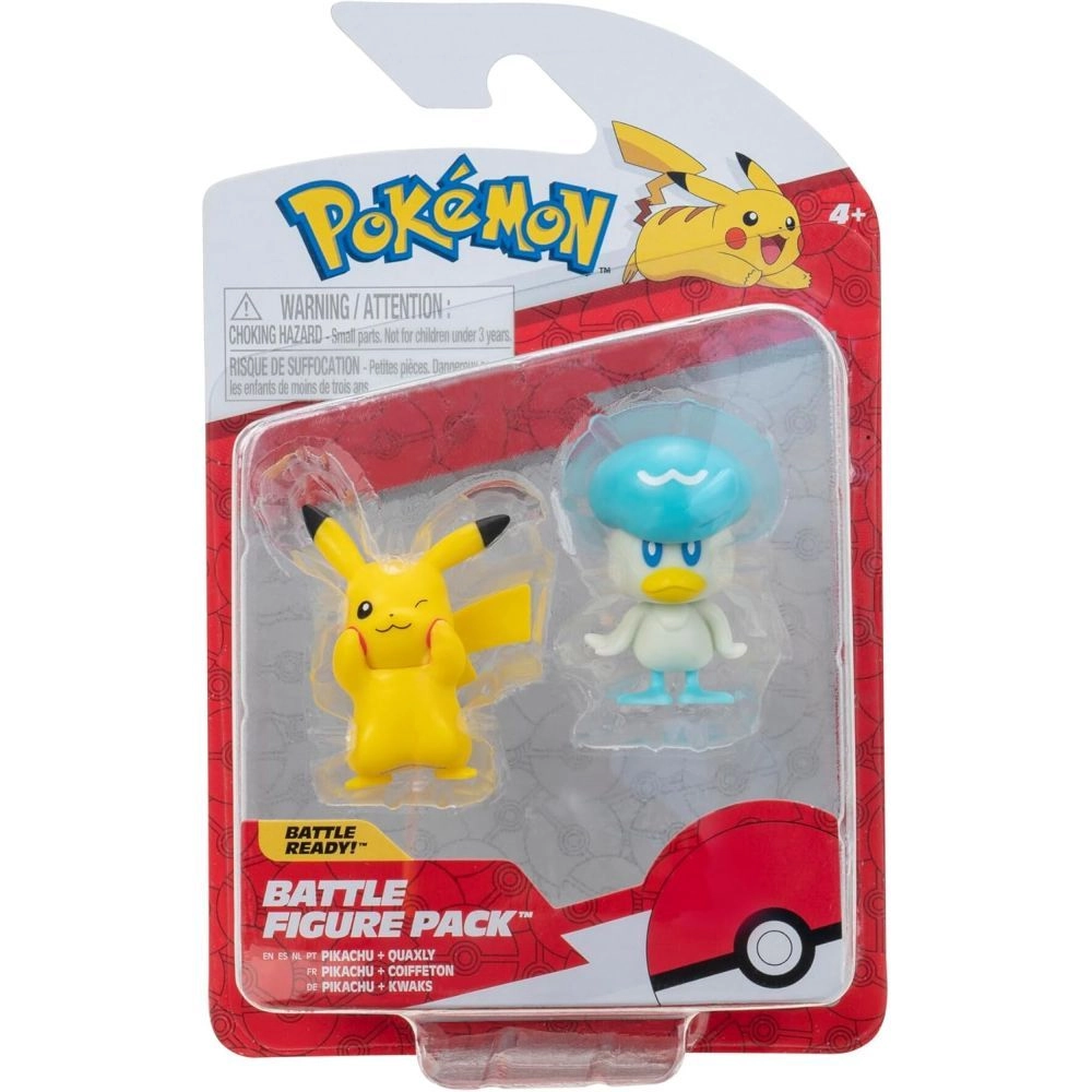 JASWAR Pokemon - Quaxly + Pokemon - Pikachu (PKW3355) 2 pcs