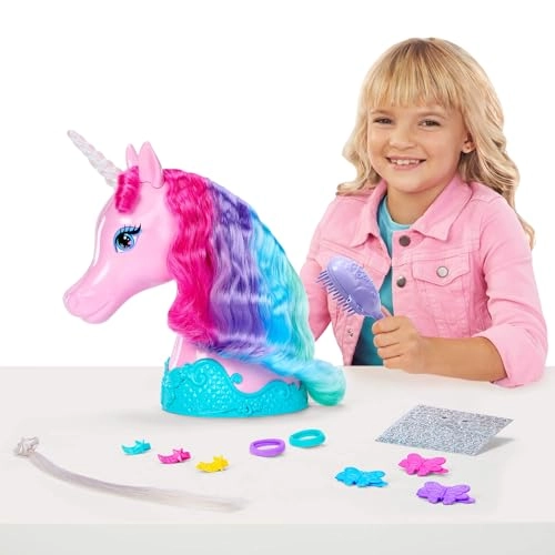 Unicorn Styling Head - 10 Styling Accessories Shimmer Stickers Ages 3+