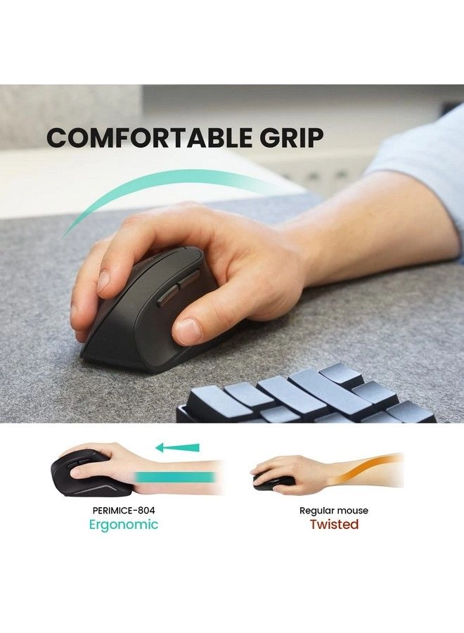Perimice804 Vertical Mouse - Bluetooth