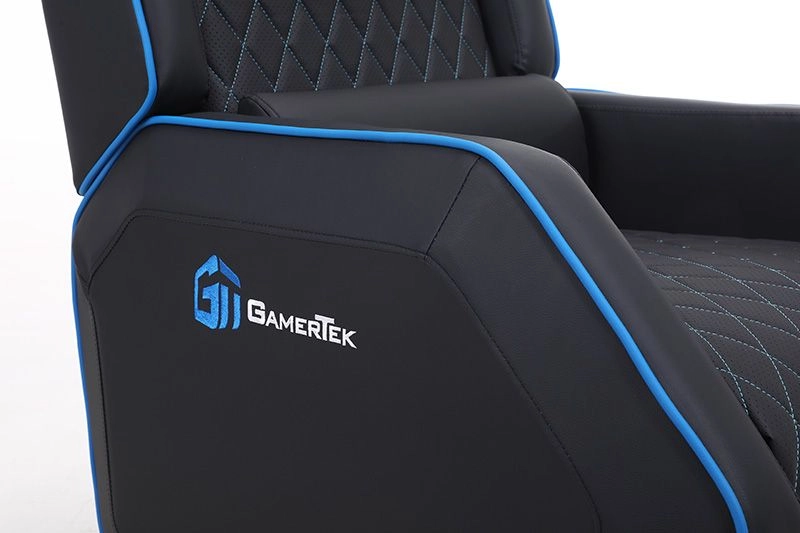 GT-ELITE - Black & Blue Diamond Shape PU Leather