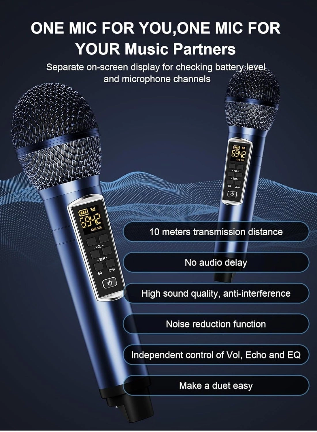 S39 PRO - 2 Wireless Microphones