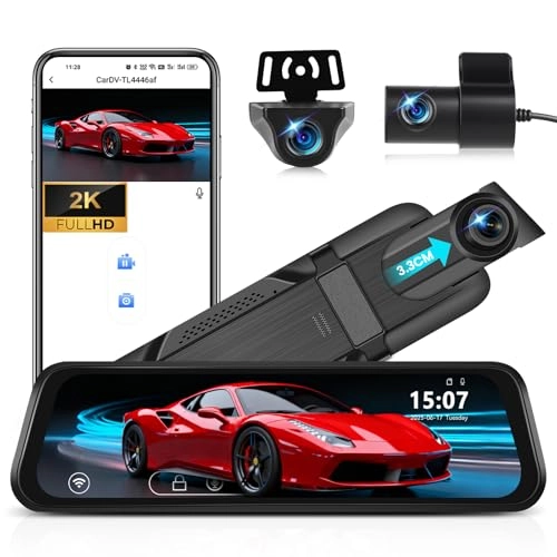 Mirror Touchscreen Dash Cam - 2K
