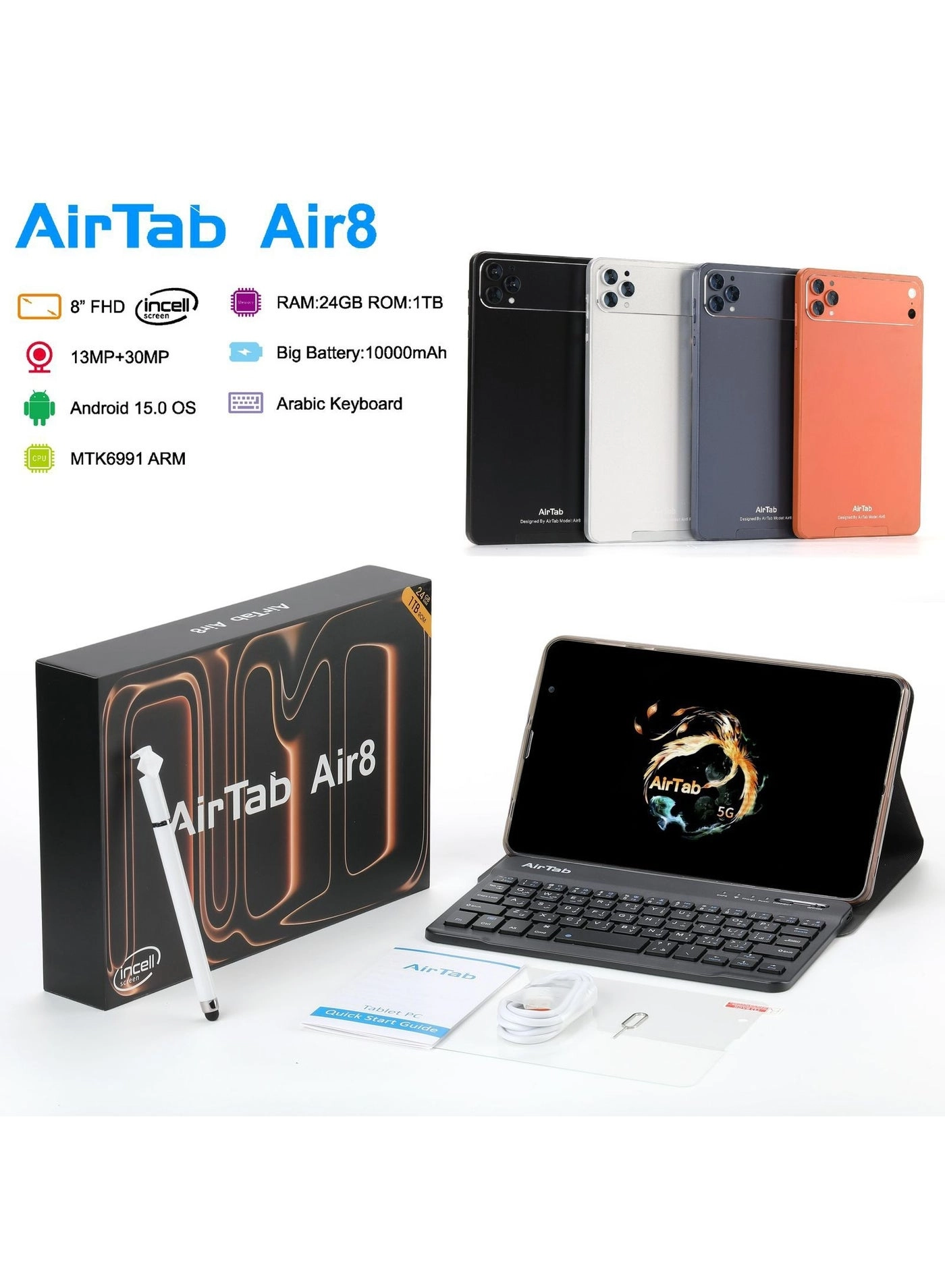 AirTab AIR 8 Tablet Wi-Fi 24GB RAM 1TB