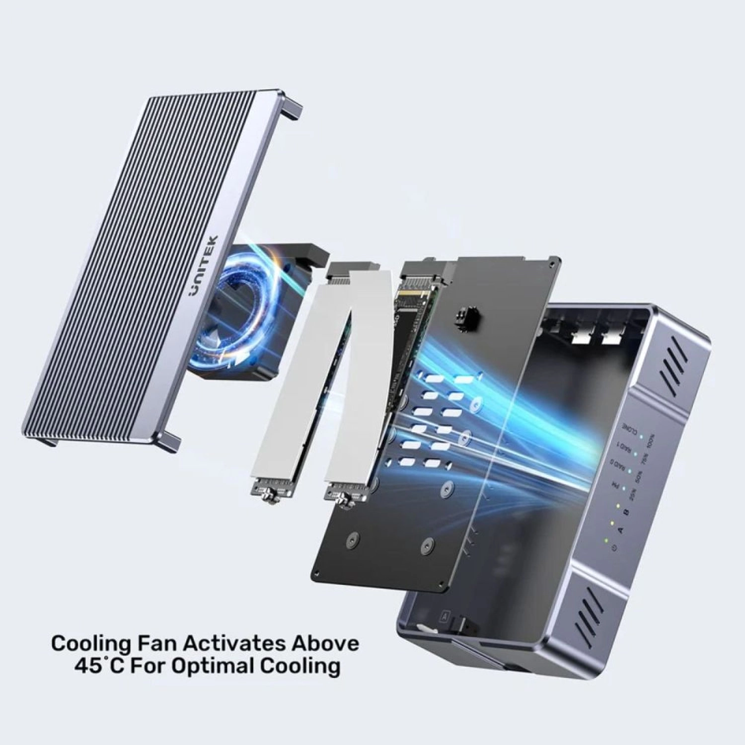 SolidForce SSD Enclosure - USB-C M.2 SSD SATA PCIe 2230/2242/2260/2280