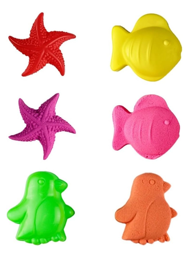 Moldable Sensory Play Sand Set - 750g Pack of 4 Colors