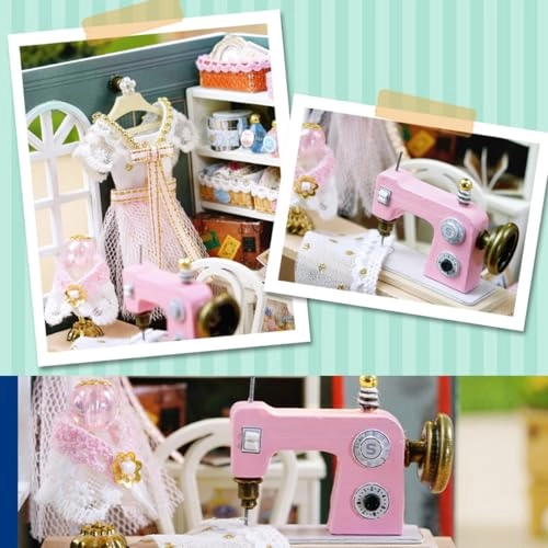 Miniature Dollhouse Kit - candy, cake and milk tea