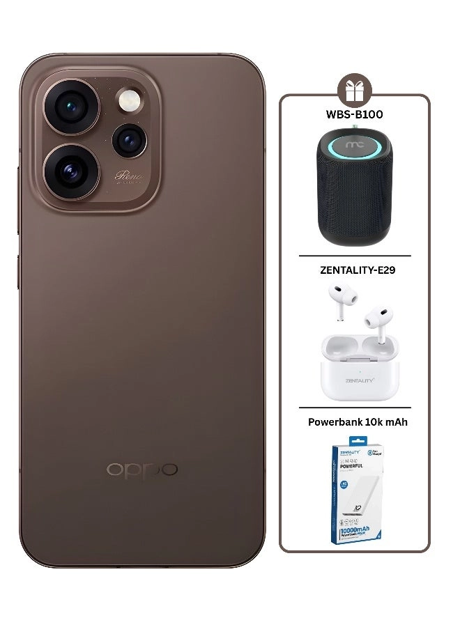 OPPO Reno15 Pro - 12GB 512GB + My Candy Speaker + Zentality E29 Earbuds + Zentality Powerbank - 10k mAh