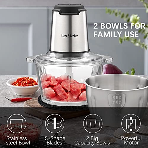 Food Processor - two 8 Cup Bowls 350 watts