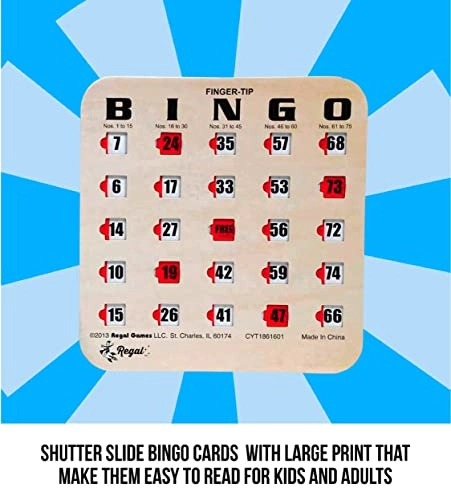 Bulk Bingo Cards - Sliding Windows Reusable Large Print