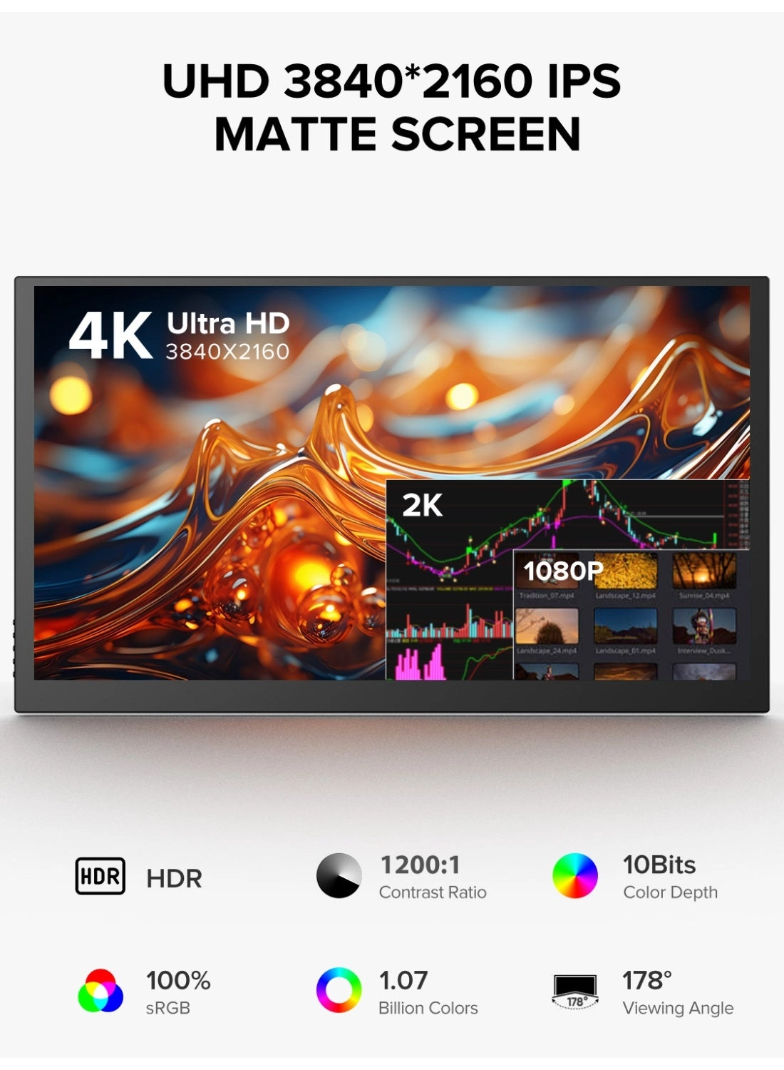 Portable Monitor - Ultra HD 18.5 inch