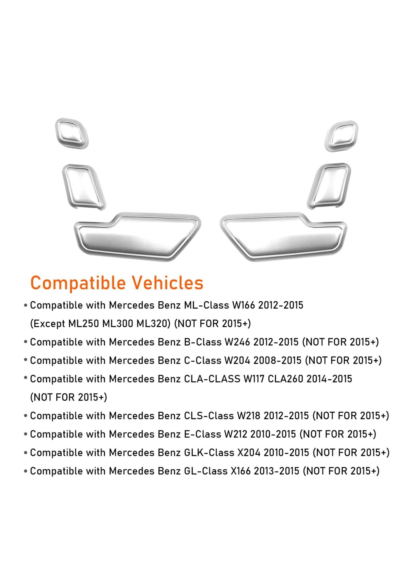 Door Seat Adjust Button Cover - Mercedes Benz B-Class W246 / C-Class W204 E-Class W212 ML W166 CLA W117 GLK X204 GL X166 CLS W218