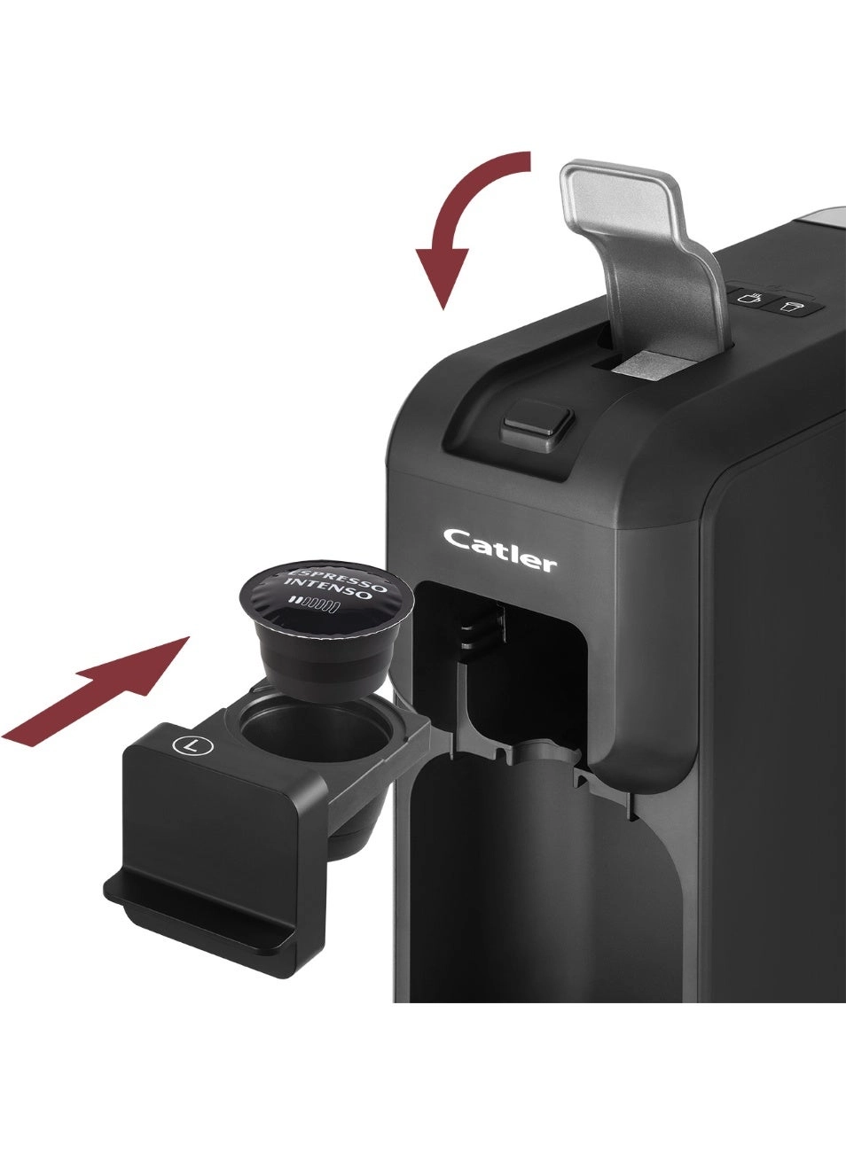 ES 721 - 3 capsule adapters Ground coffee adapter