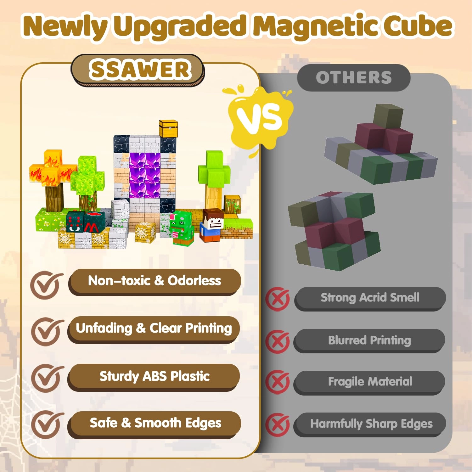Magnetic Blocks - 100 pcs