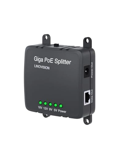 30W Gigabit PoE Splitter - 5/9/12/18V IEEE802.3af/at