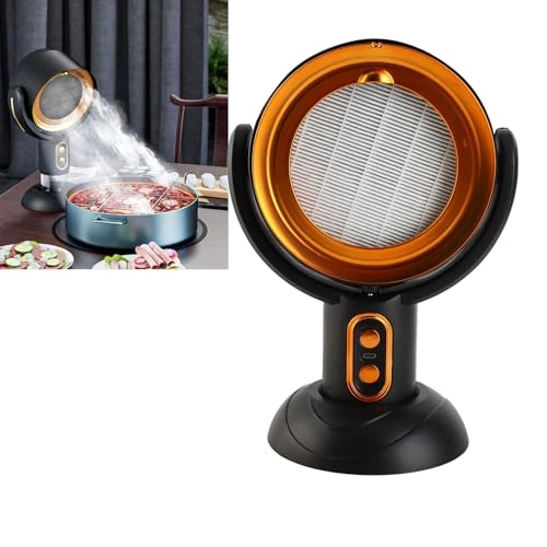 Portable Range Hood - 2 Gears Speed Black and Gold