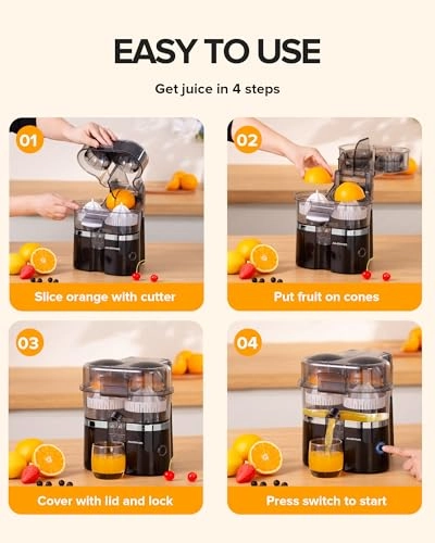 Dual-Head Electric Citrus Juicer - 100 watts