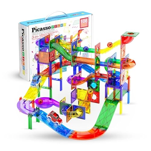 Marble Run Car Race Track Combo - 108pcs