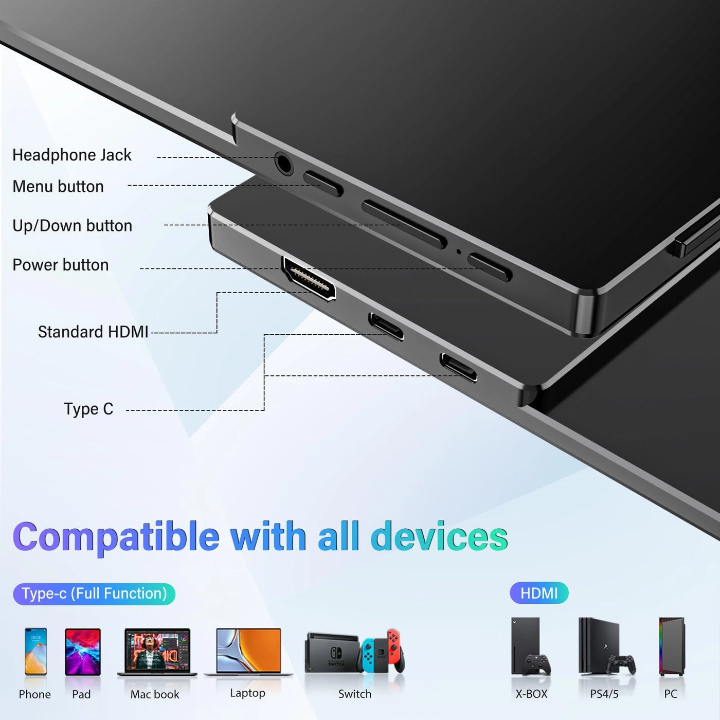 Portable Monitor - FHD 1080P 15.6''