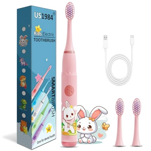 Sonic Electric Toothbrush - 4 Modes 3 Brush Heads Rechargeable