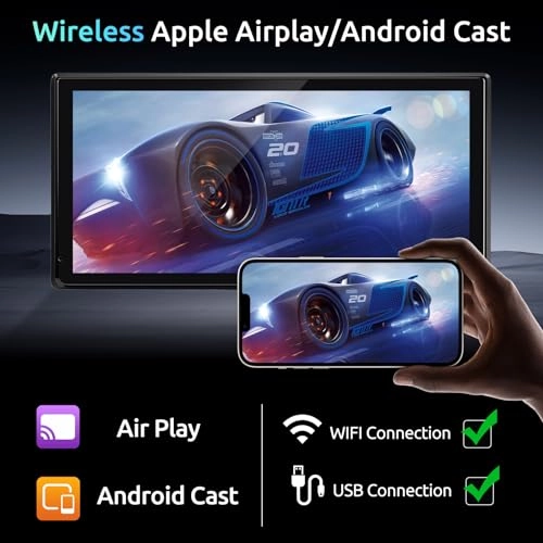 Reversing Camera - 1080P Night vision + Monitor - Wireless Carplay