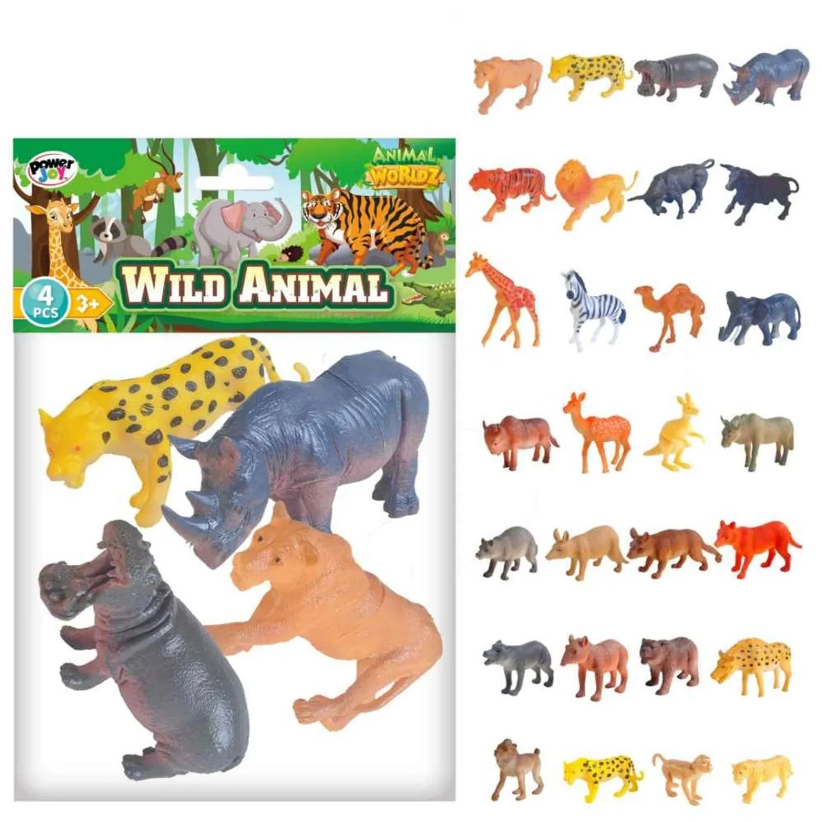 Safari Animals Collectable Toys (ALGT-999A-22) 4 pcs