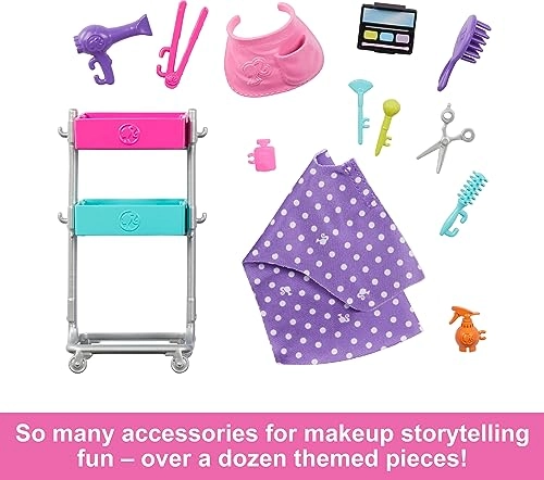 Barbie Malibu Stylist Doll - 14 Accessories Hair & Makeup Ages 3+