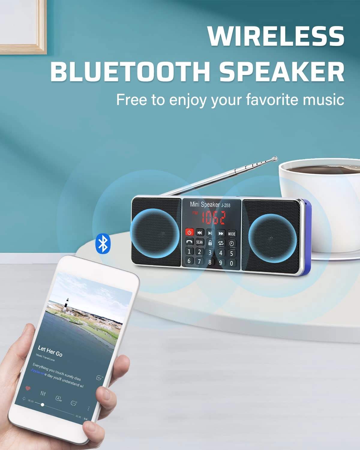 J-288 - Portable AM FM Bluetooth