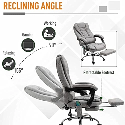 Desk Chair - PU Leather Brown High Back