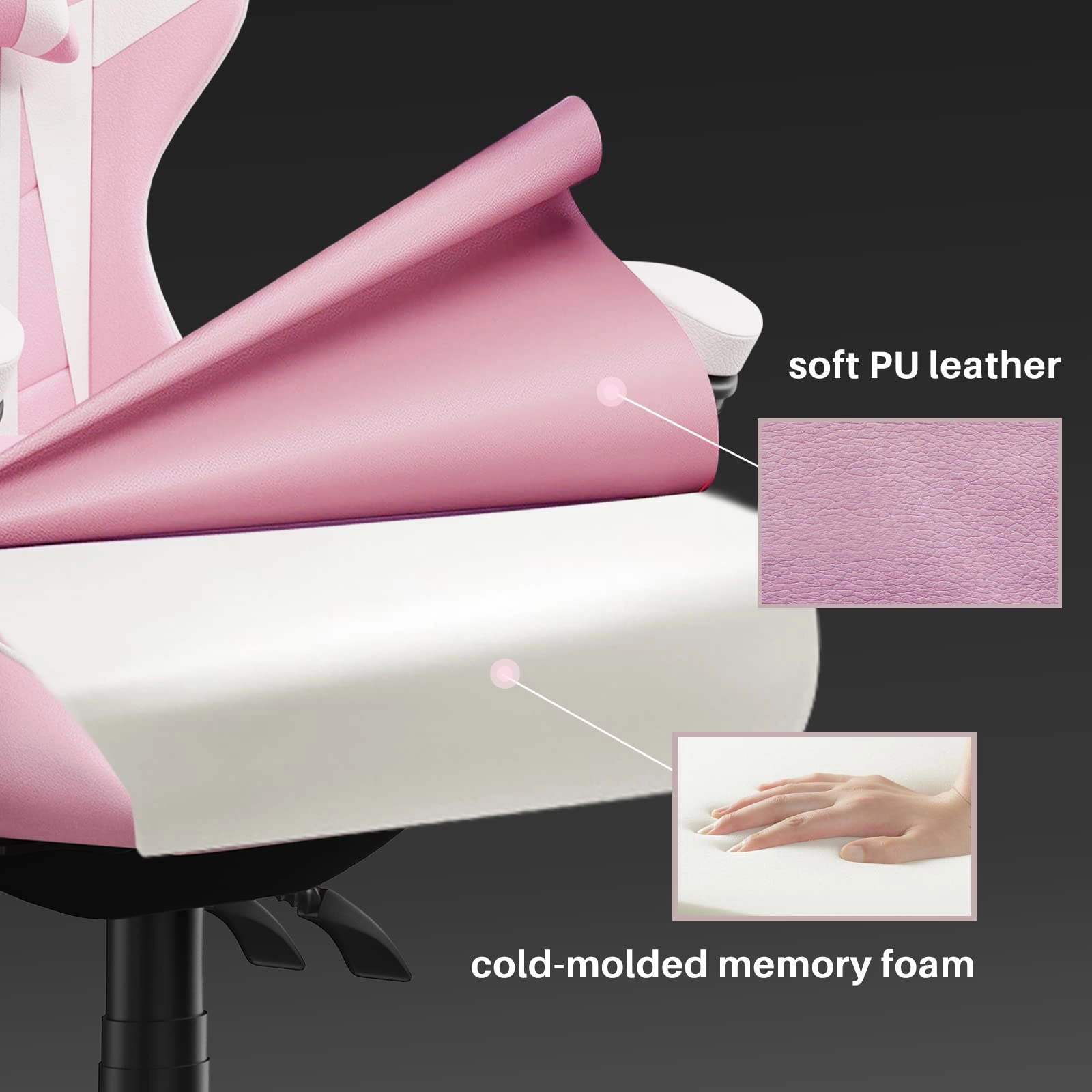 Gaming Chair - Ergonomic Height Adjustable Without Footrest
