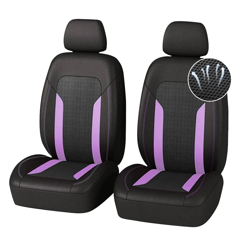 carleef Cooling Car Seat Covers - Universal Fit Breathable Mesh Purple