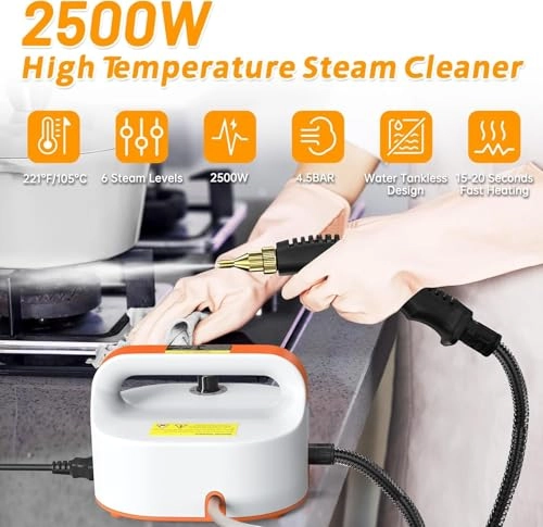 2500W Pulitore a Vapore Professionale - 4.5 BAR