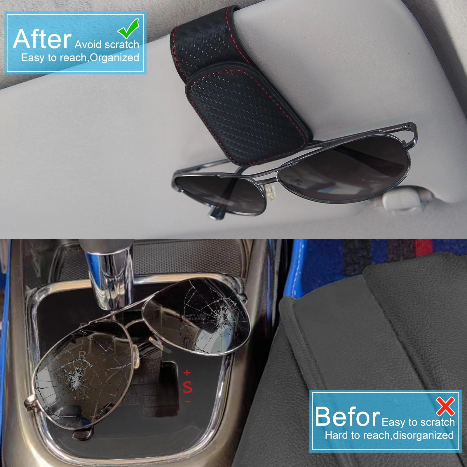 Sunglasses Holders for Car Visor