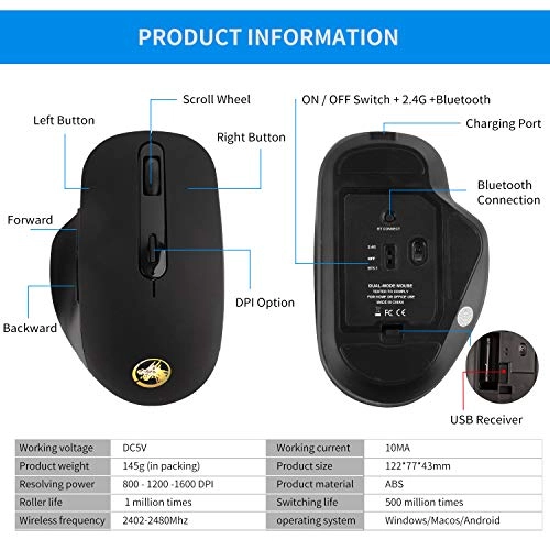 Dual Mode Silent Mouse - Wireless