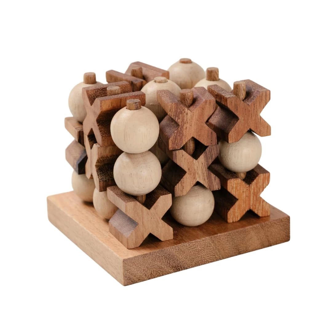 SiamMandalay XO Tic Tac Toe - Handmade Wood Gift Box