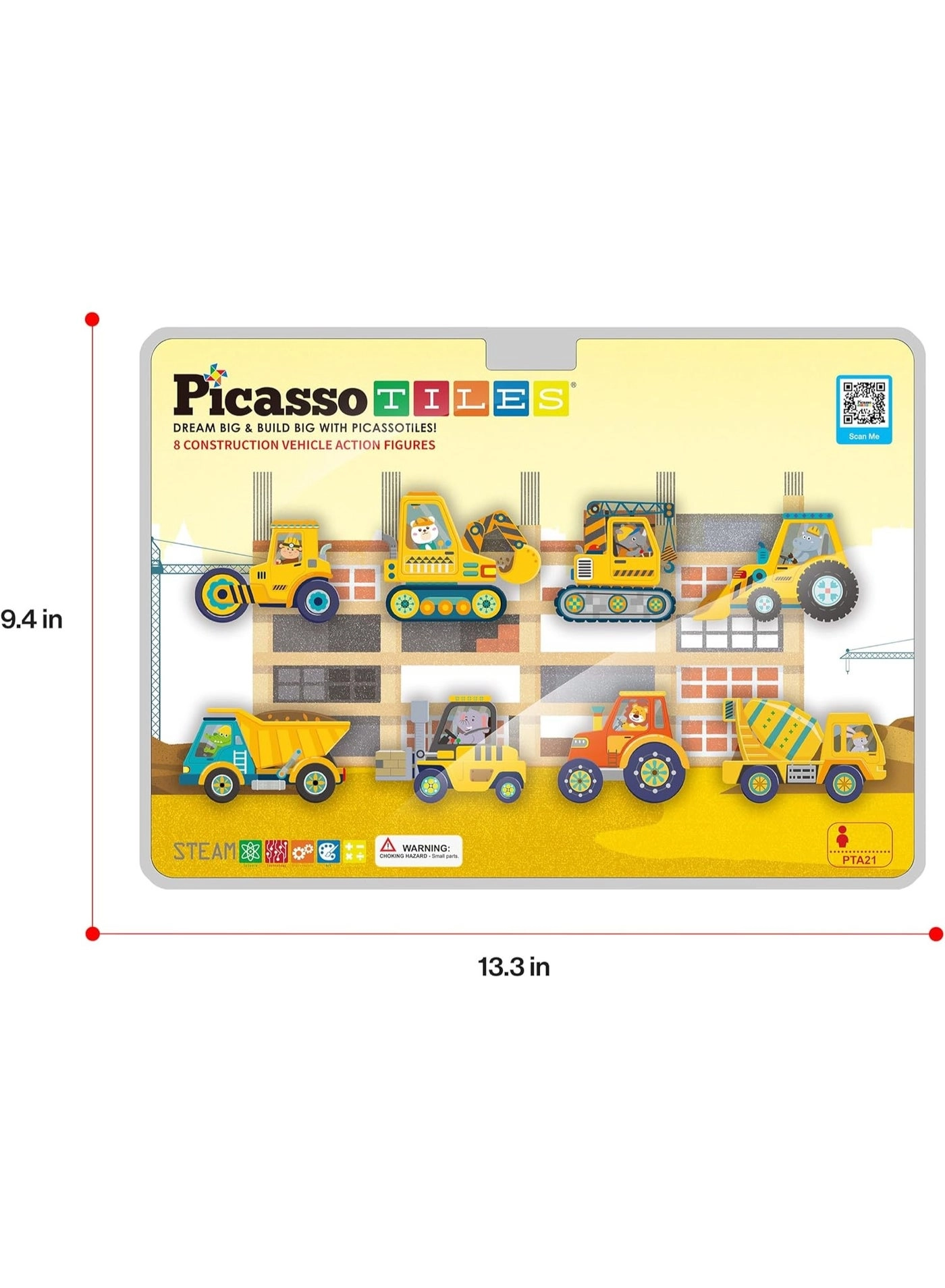 Magnet Building Tile Blocks Addon - Vehicles & Zoo 8pcs