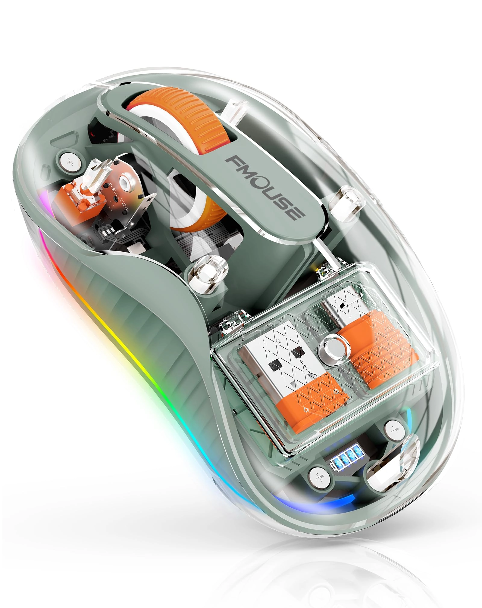 Transparent RGB Tri-Mode Mouse - Wireless