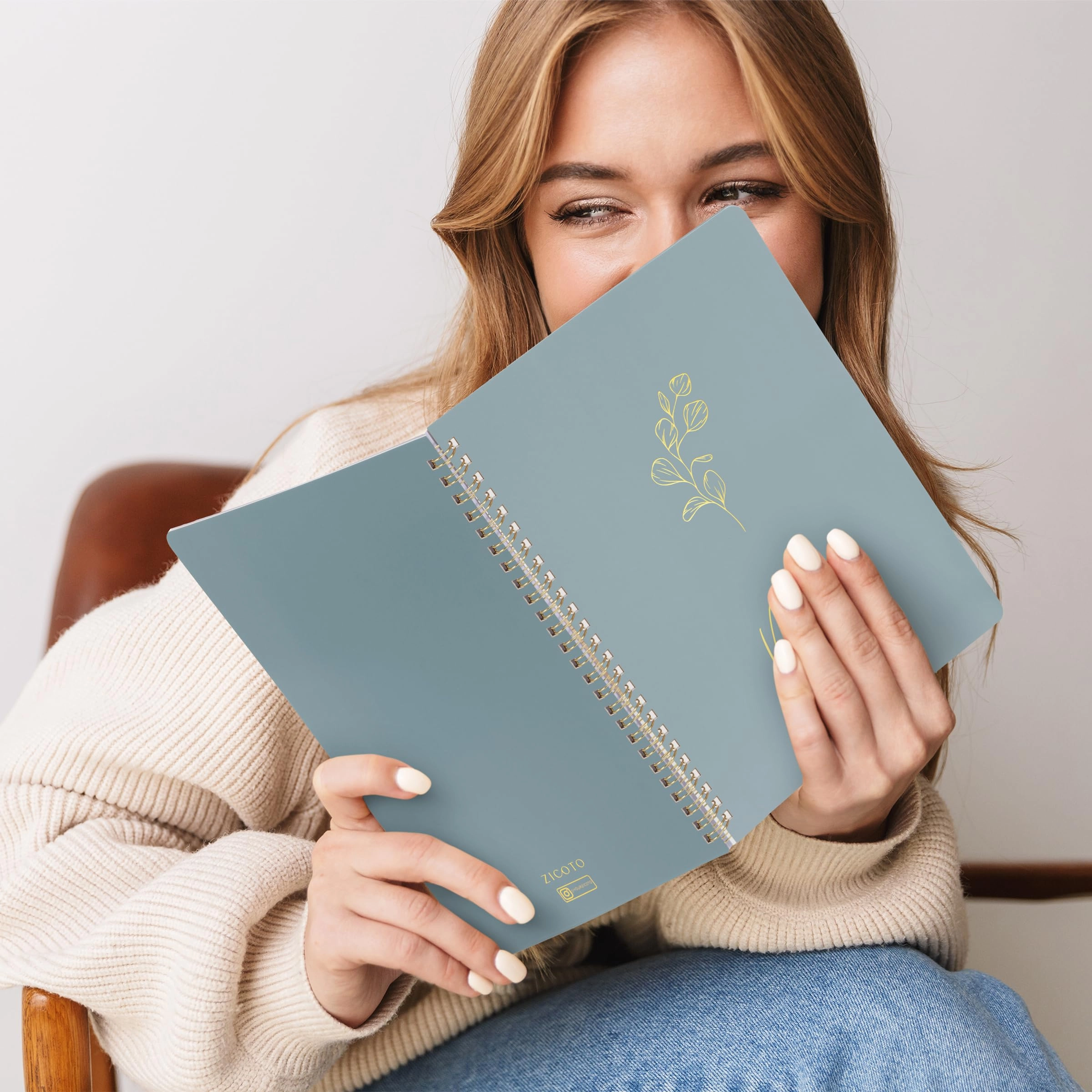Aesthetic Spiral Notebook Large Spiral - Lined 100 Pages