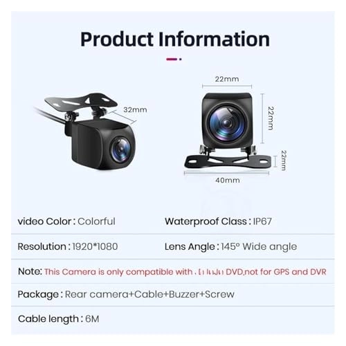 Reversing Camera - Night vision 1080p*720p